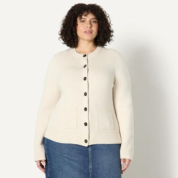 Cream Button-Up Cardigan Sweater image 4